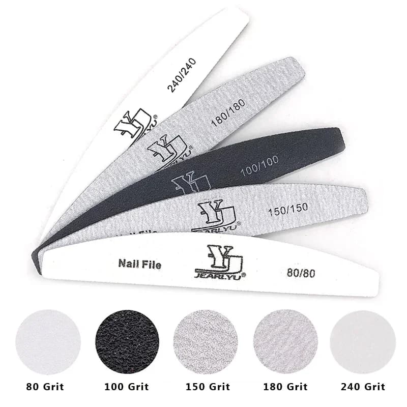 set of five colored nail files with different grits — image 3