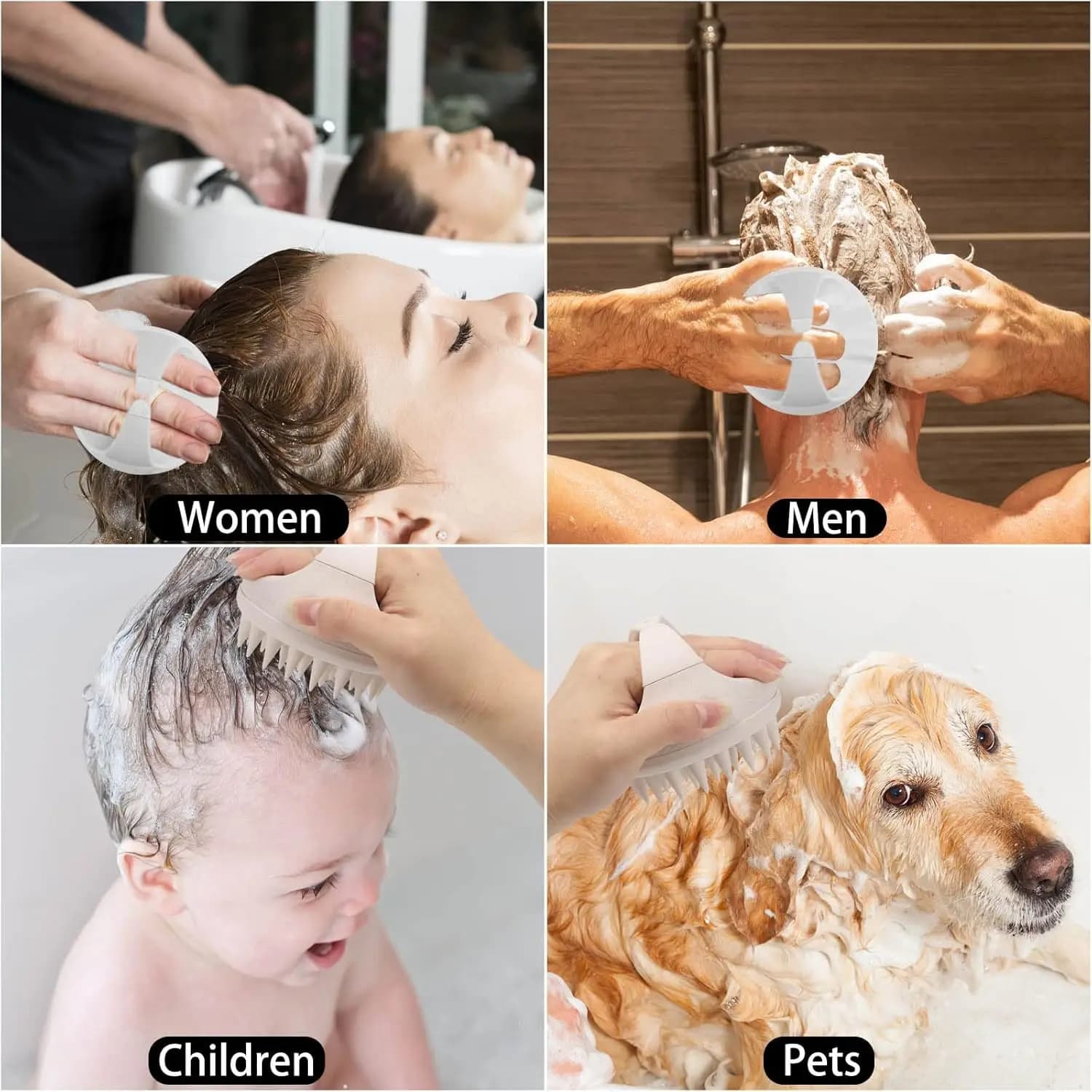 silicone scalp massager shampoo brush — image 4