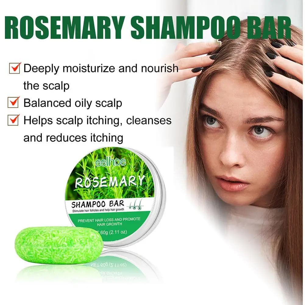 Rosemary shampoo bar with ginger, bamboo, lavender and polygonum — image 5