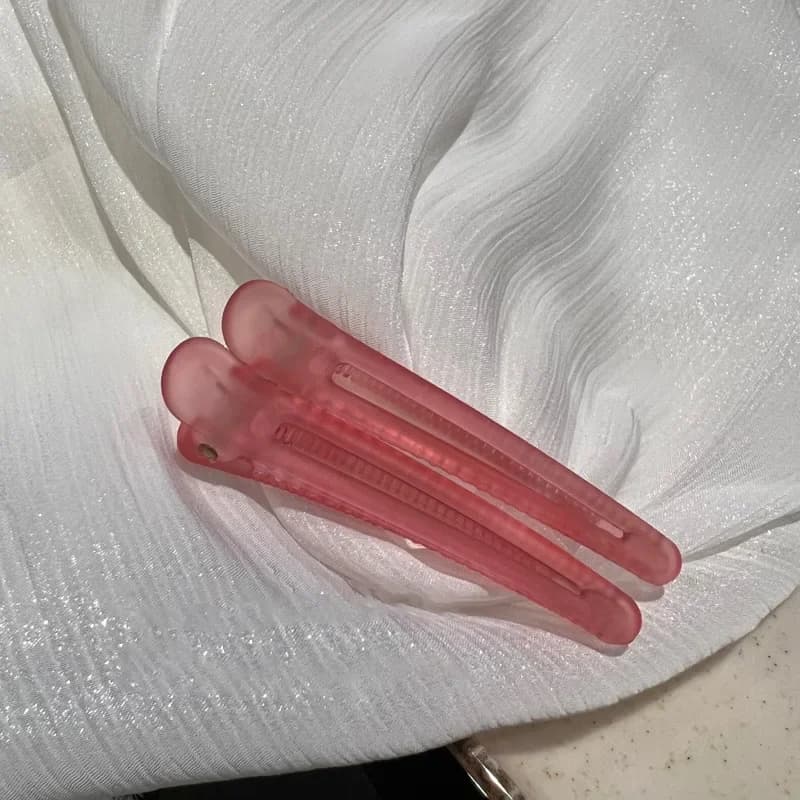 colorful frosted duckbill hairpin pair — image 6