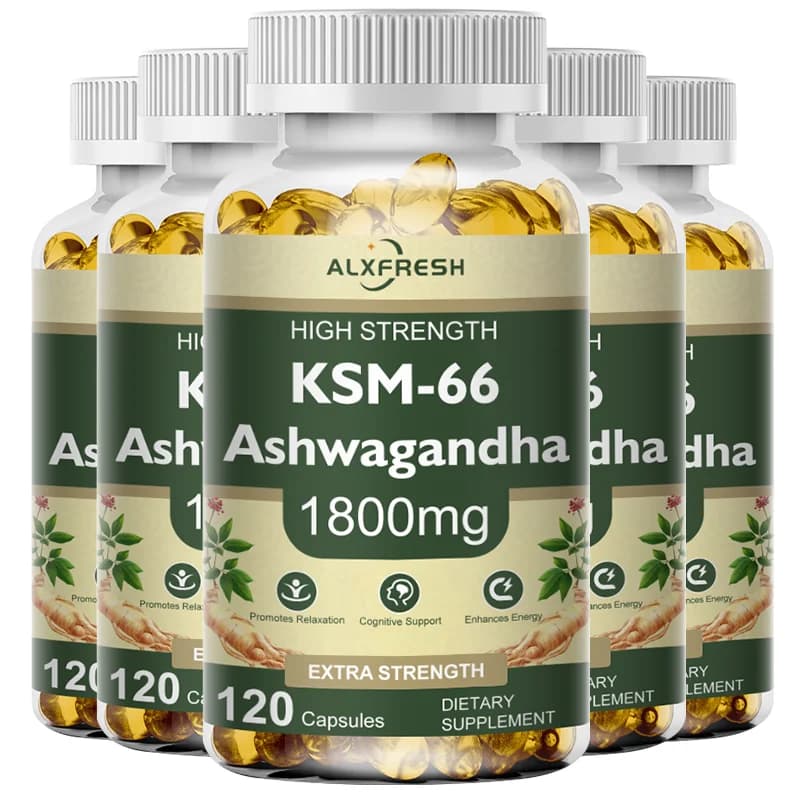 KSM-66 ashwagandha capsules in a bottle — image 7
