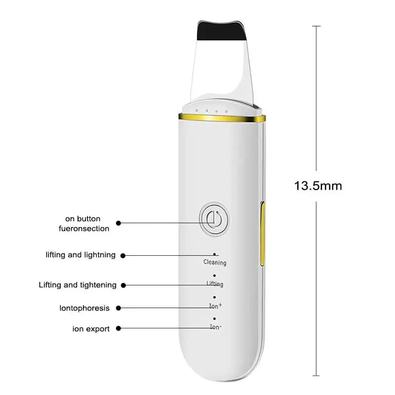 Ultrasonic facial scrubber with vibrating spatula — image 6