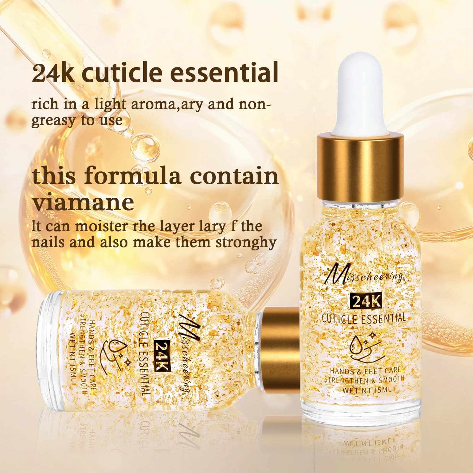 15 ml bottle of 24k gold cuticle oil — image 2