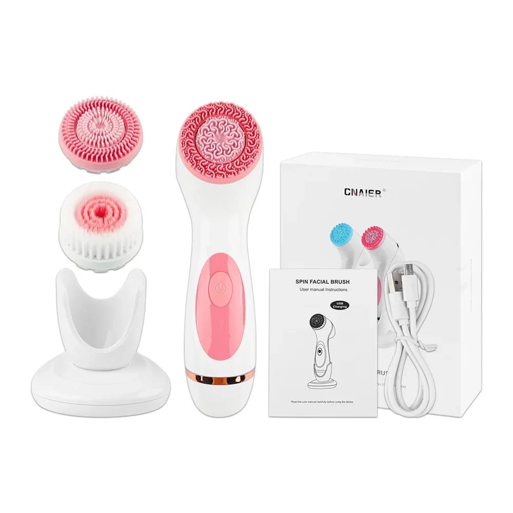 3-in-1 ultrasonic facial cleansing brush with rotating head — image 8