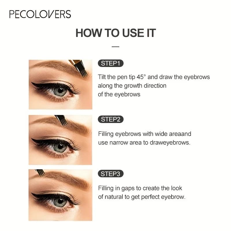 waterproof eyebrow pen with 4-split tip — image 5