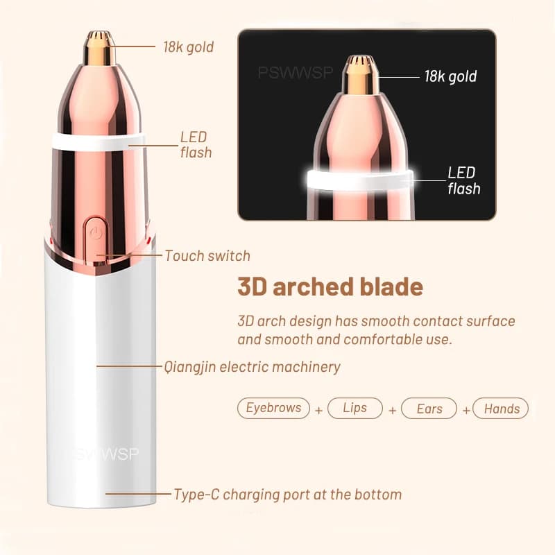 electric facial hair remover device for women — image 3
