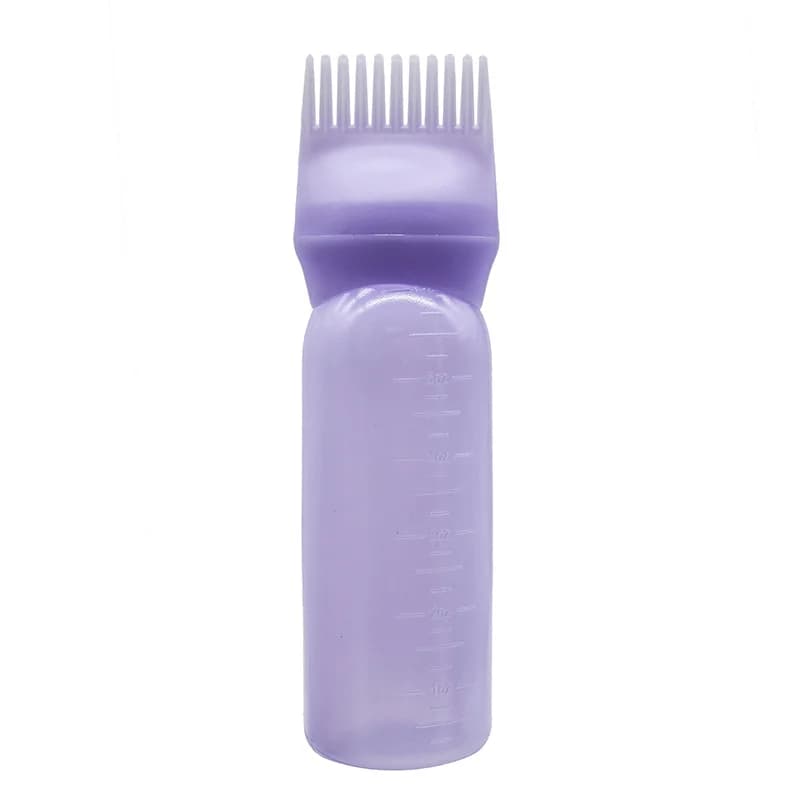 set of three salon hair oil applicator bottles in different colors — image 6