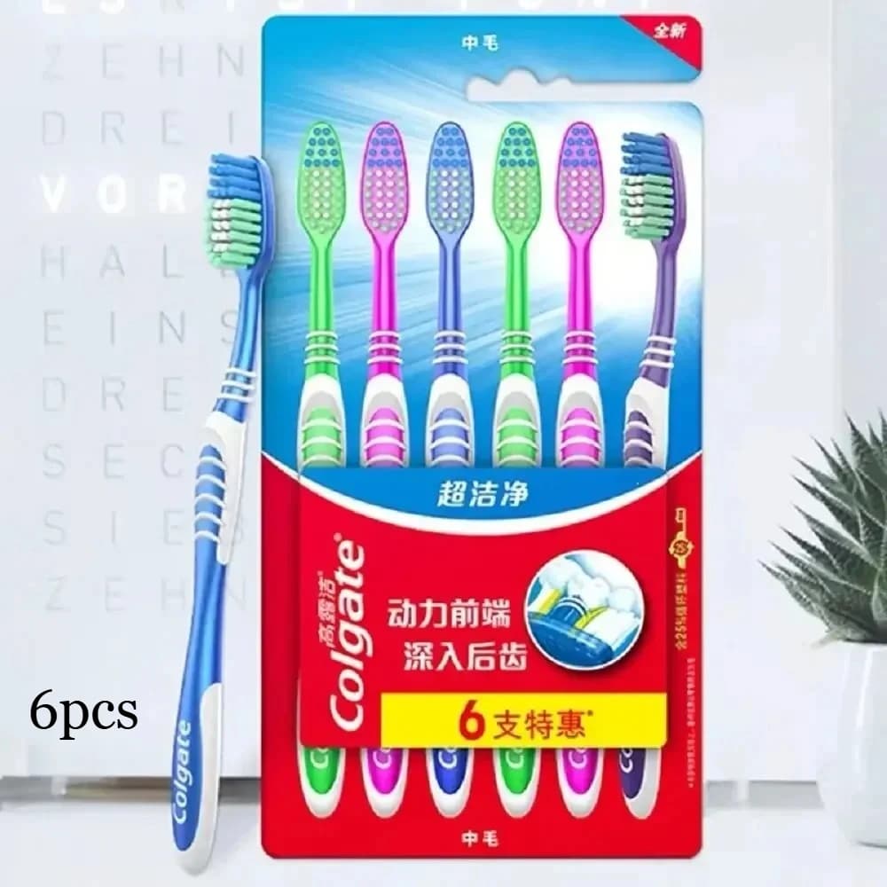 soft and medium bristle toothbrush set — image 7
