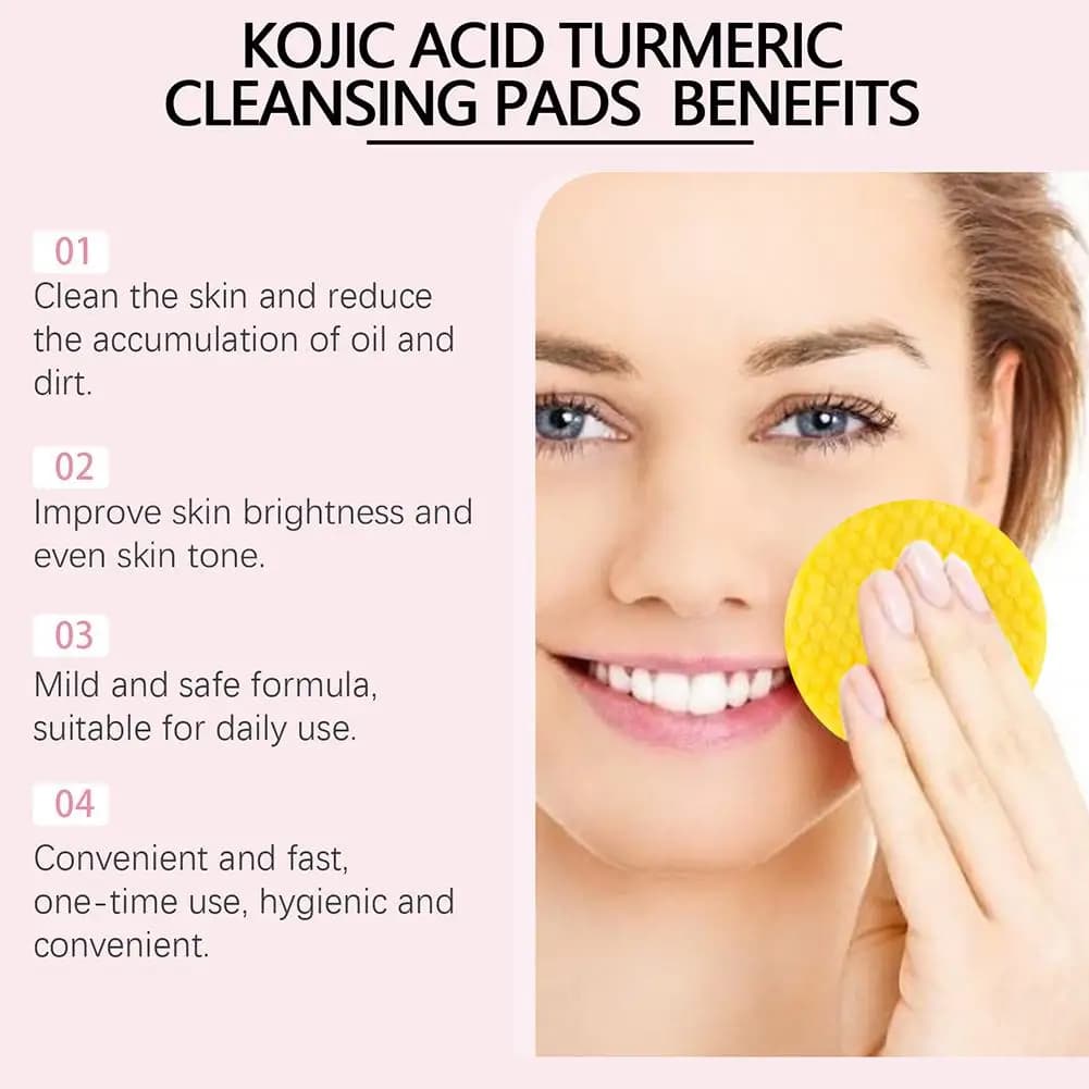 turmeric kojic acid lemon facial exfoliating pads — image 4