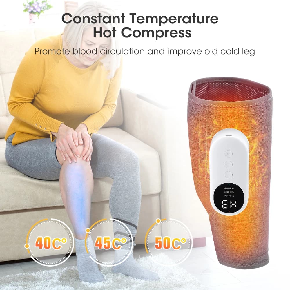 Rechargeable 360° calf massager with air compression pads — image 3