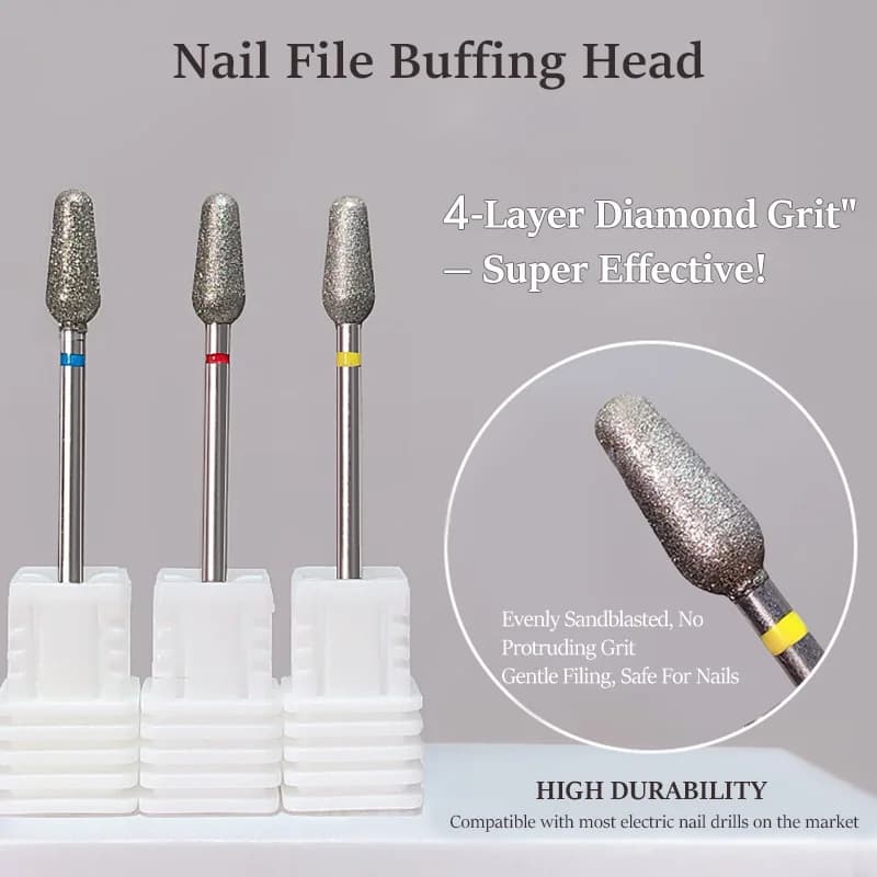 diamond sand nail file drill bit for cuticle polishing — image 4
