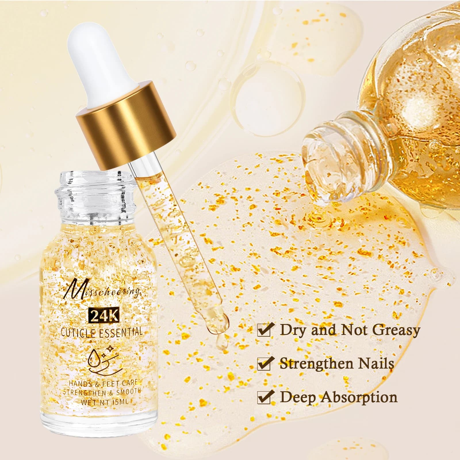 15 ml bottle of 24k gold cuticle oil — image 4
