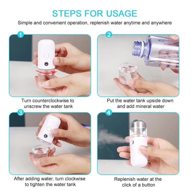 portable nano mist facial steamer — image 6