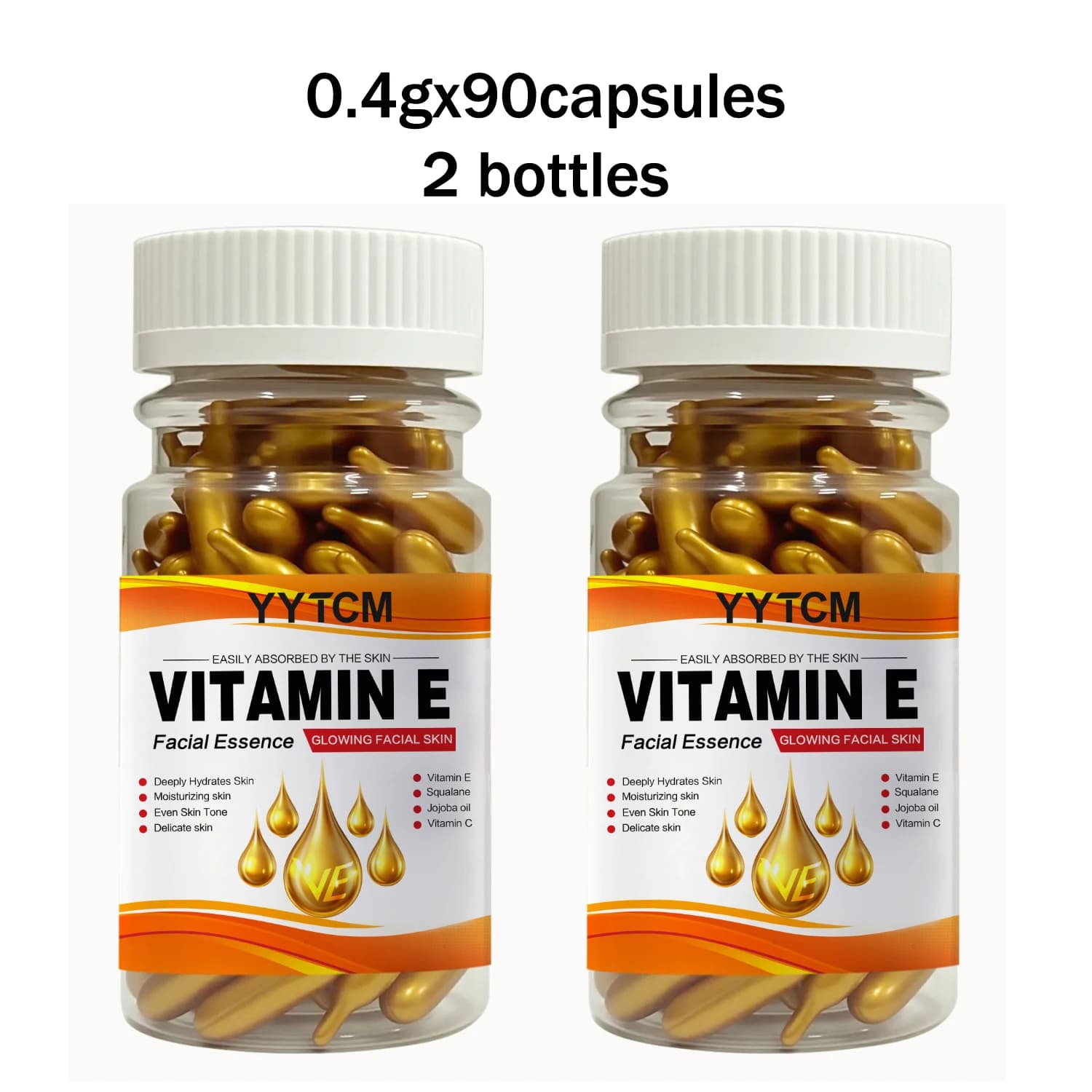 Bottle of vitamin e capsule essence with plant squalane and vitamin c — image 8