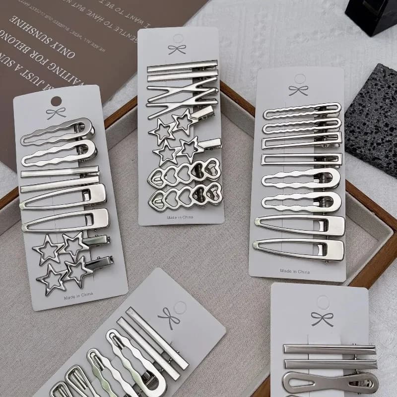 Silver Duckbill Hairpin for Bangs