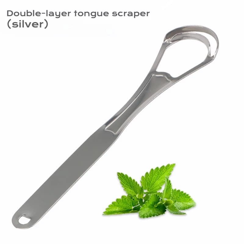 Stainless steel tongue scraper set — image 8