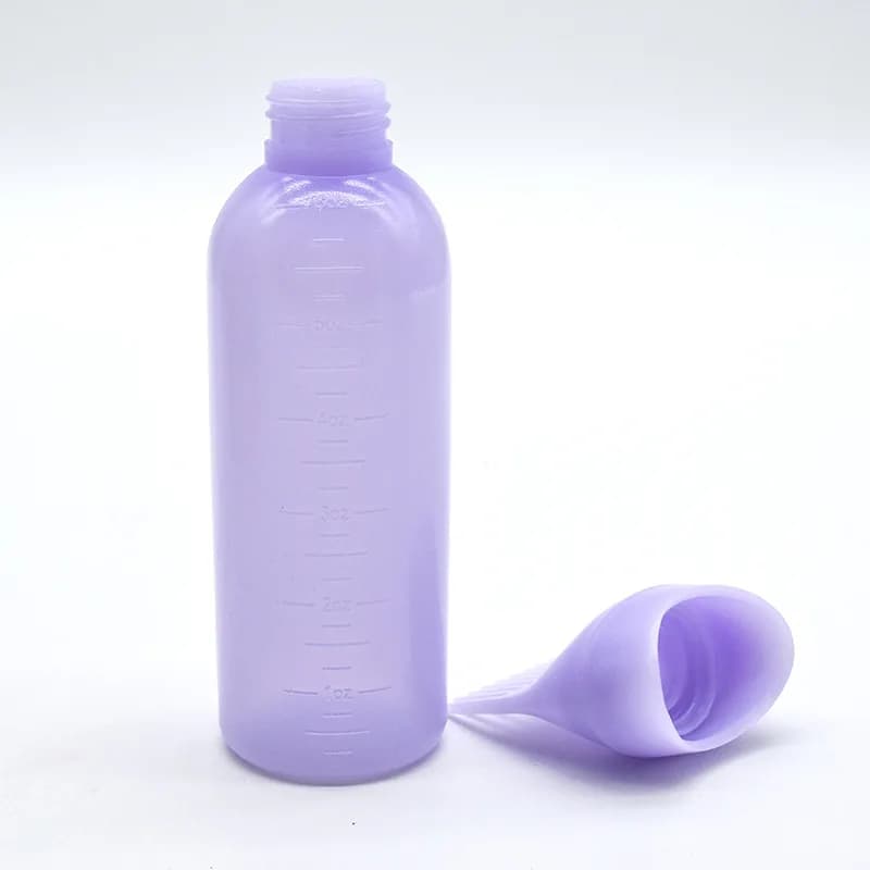 set of three salon hair oil applicator bottles in different colors — image 4