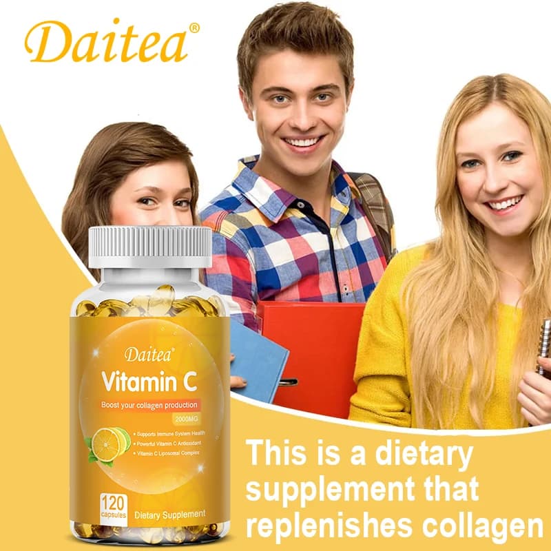 bottle of vitamin c 2000 mg capsules — image 3