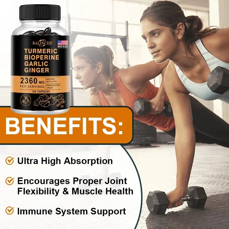 bottles of turmeric black pepper ginger joint support supplement — image 3