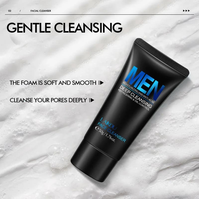 LAIKOU men's facial cleanser tube — image 6