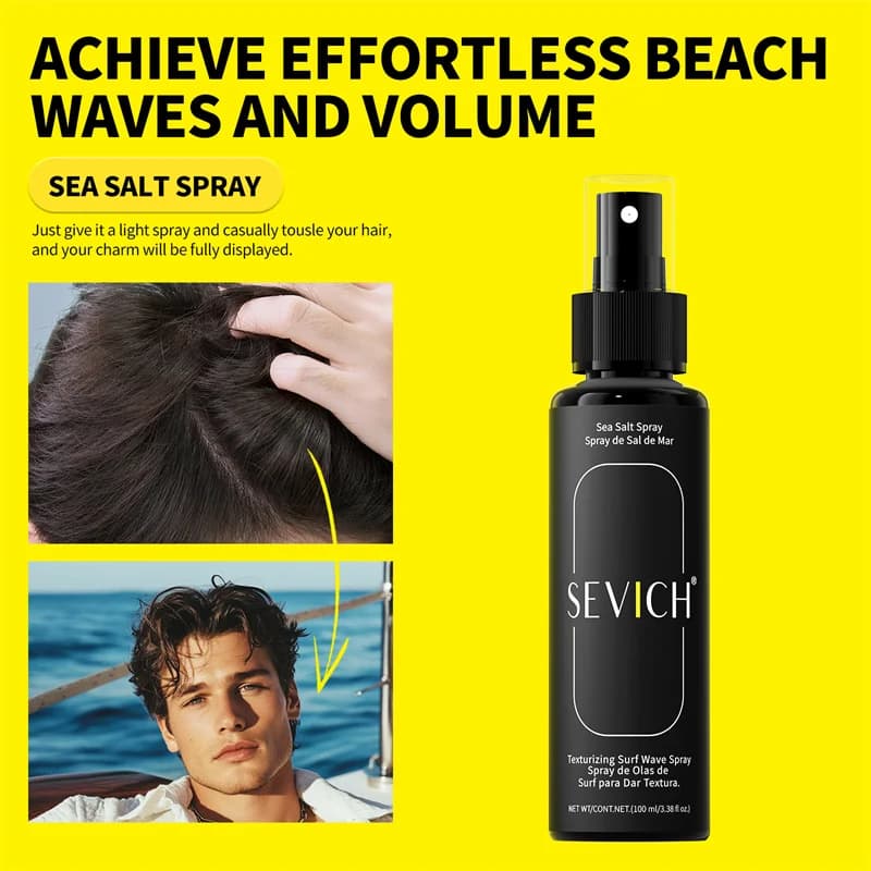 men's natural sea salt hair spray bottle — image 6