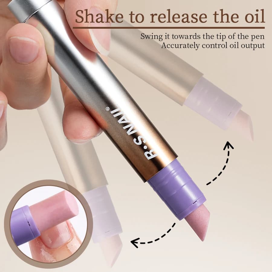 cuticle oil pen with ceramic nail pusher — image 3
