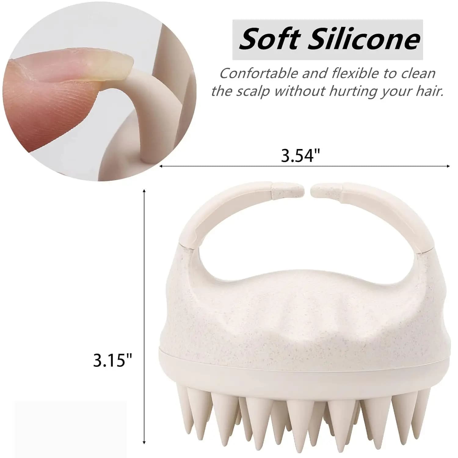 silicone scalp massager shampoo brush — image 3
