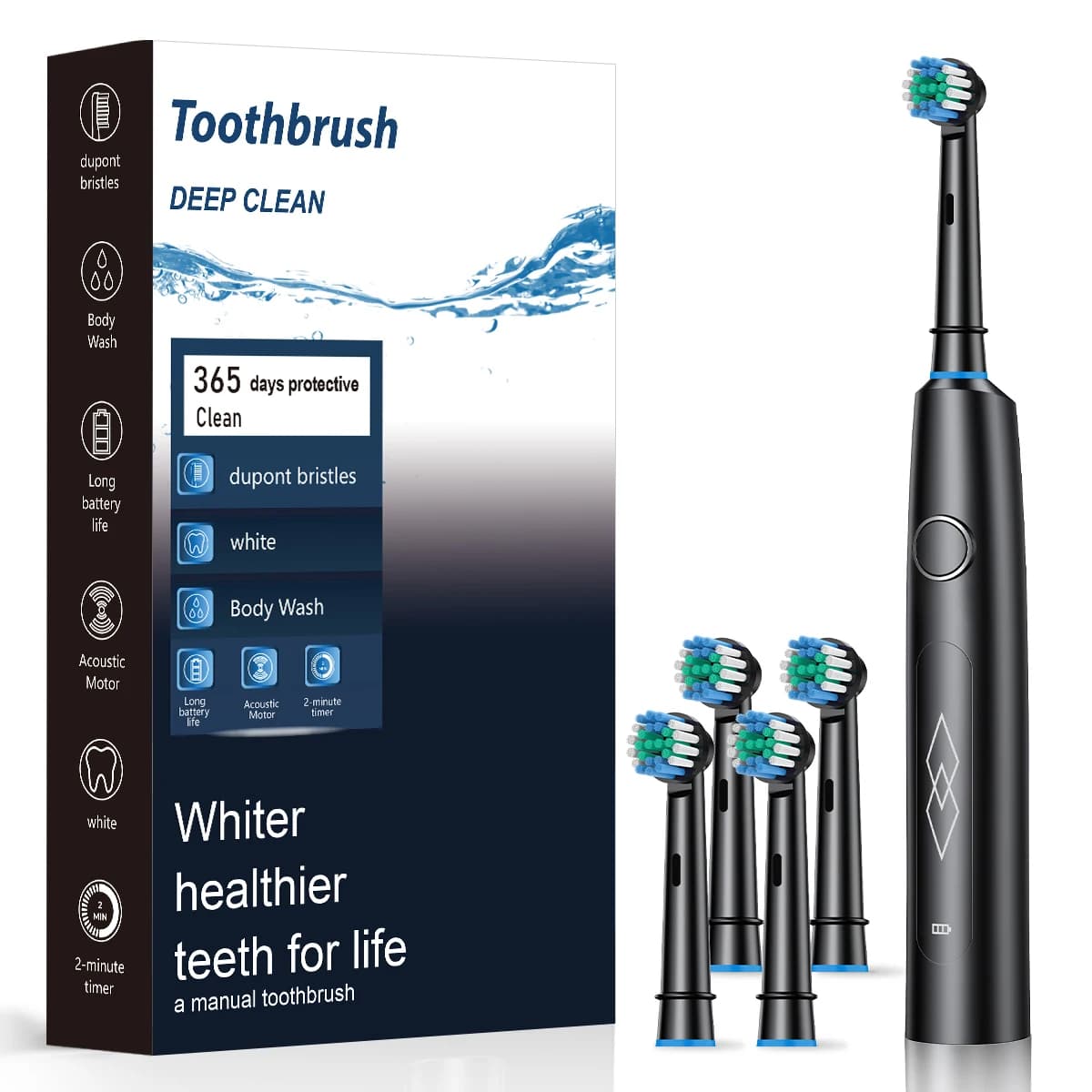 electric toothbrush with soft bristles and automatic cleaning head — image 8