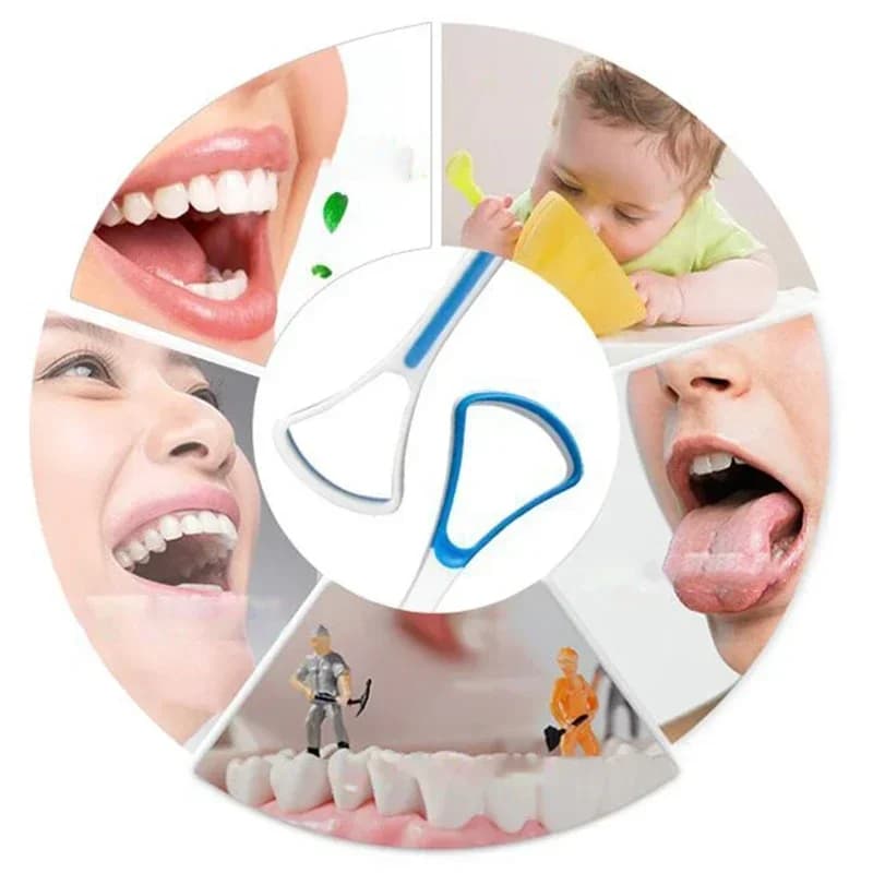tongue scraper brush for oral hygiene — image 4