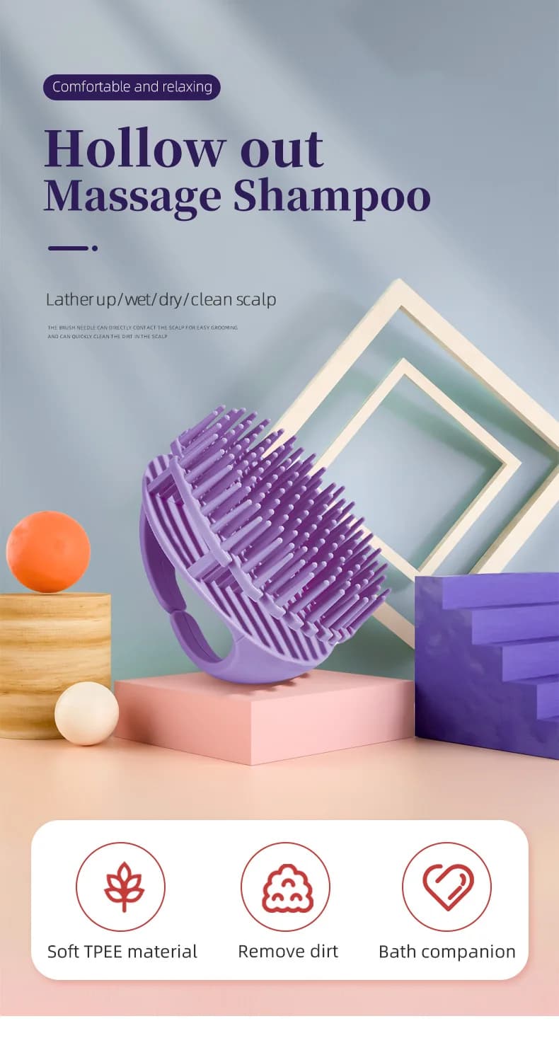 silicone scalp massage brush — image 4