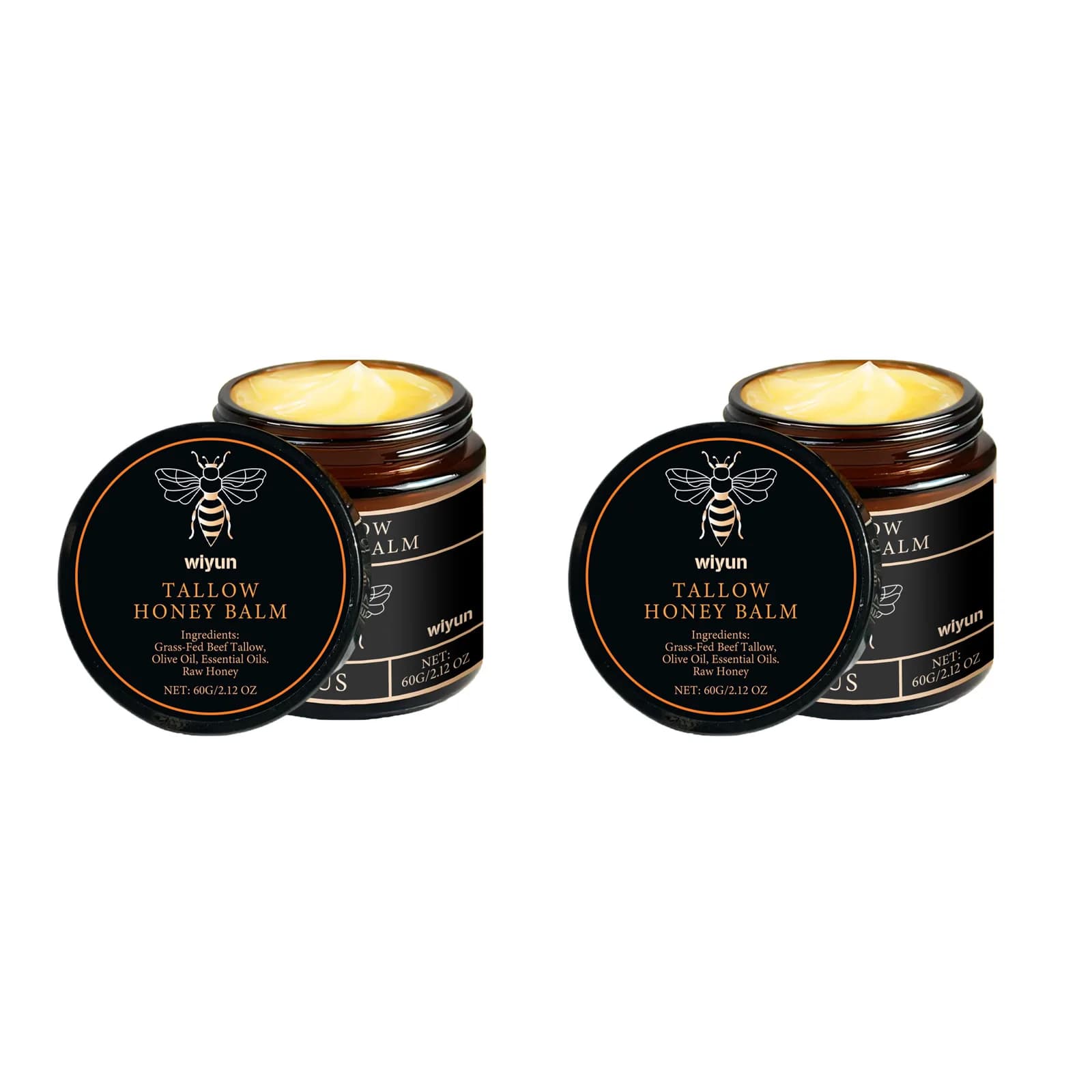 beef tallow and honey brightening cream jar — image 8