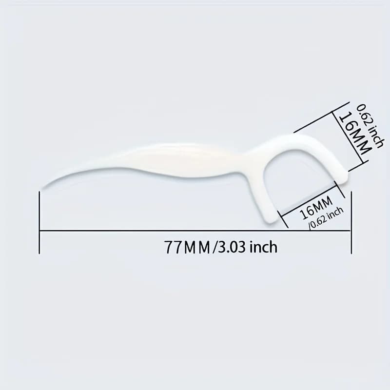 pack of 50 disposable dental floss picks — image 4