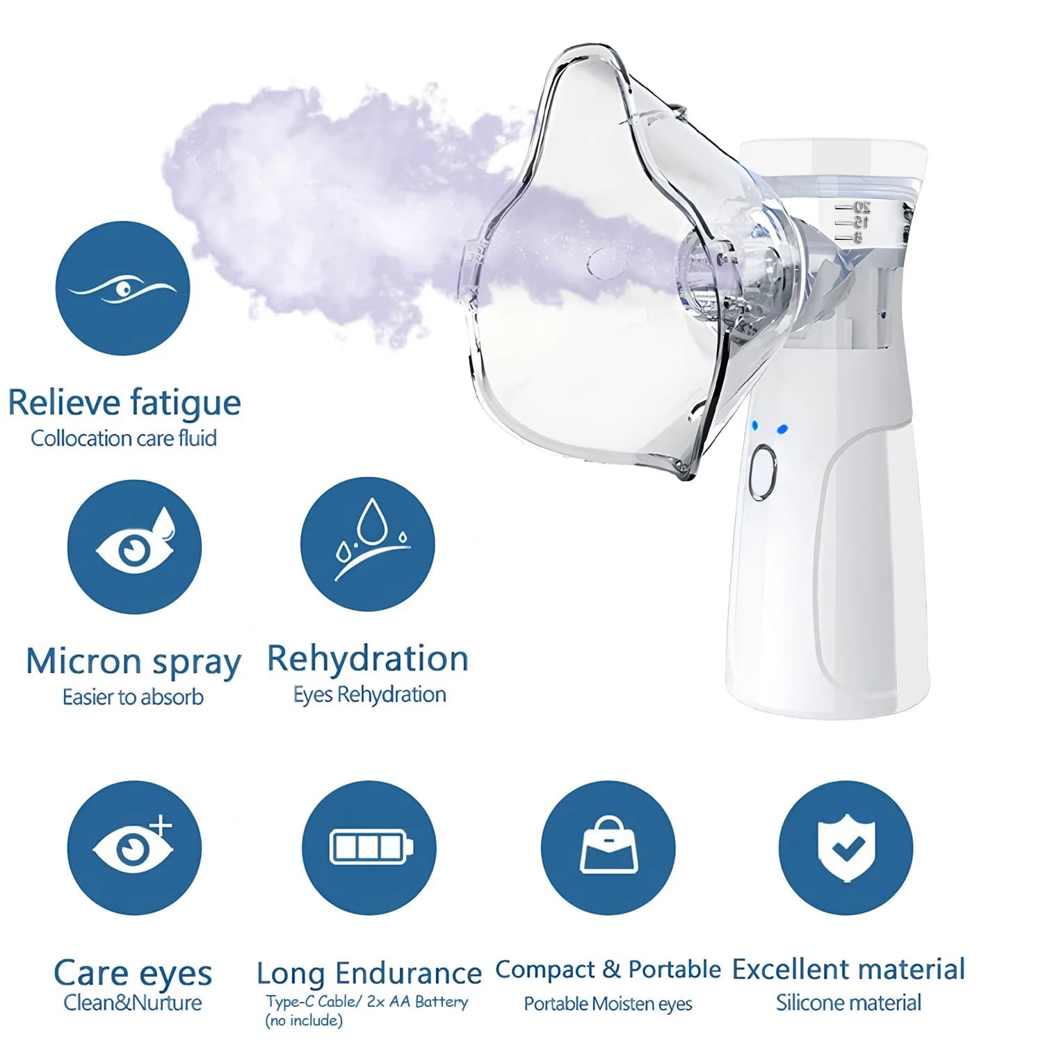 mini USB facial steamer with nano mist — image 5
