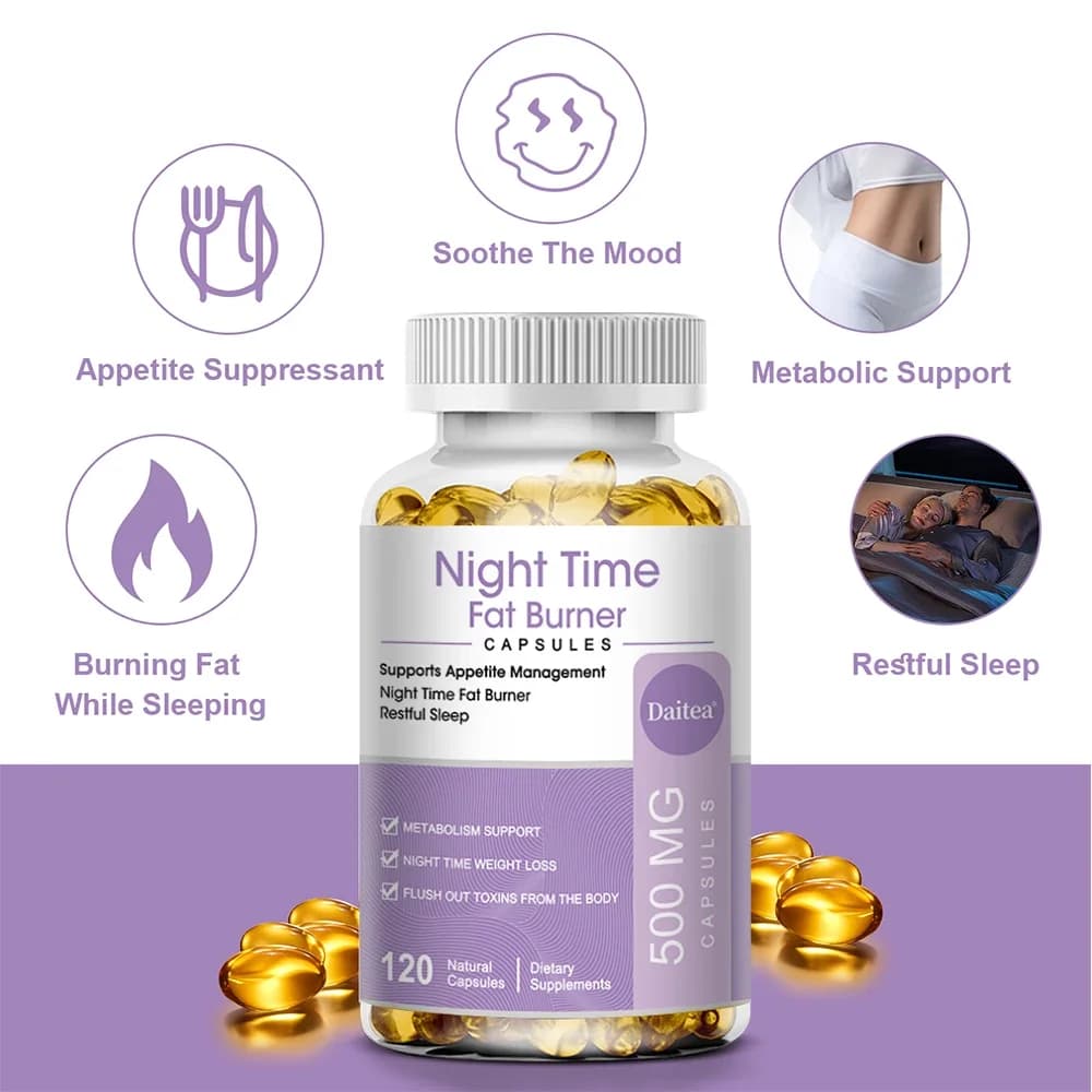 bottle of nighttime fat burner supplement — image 2