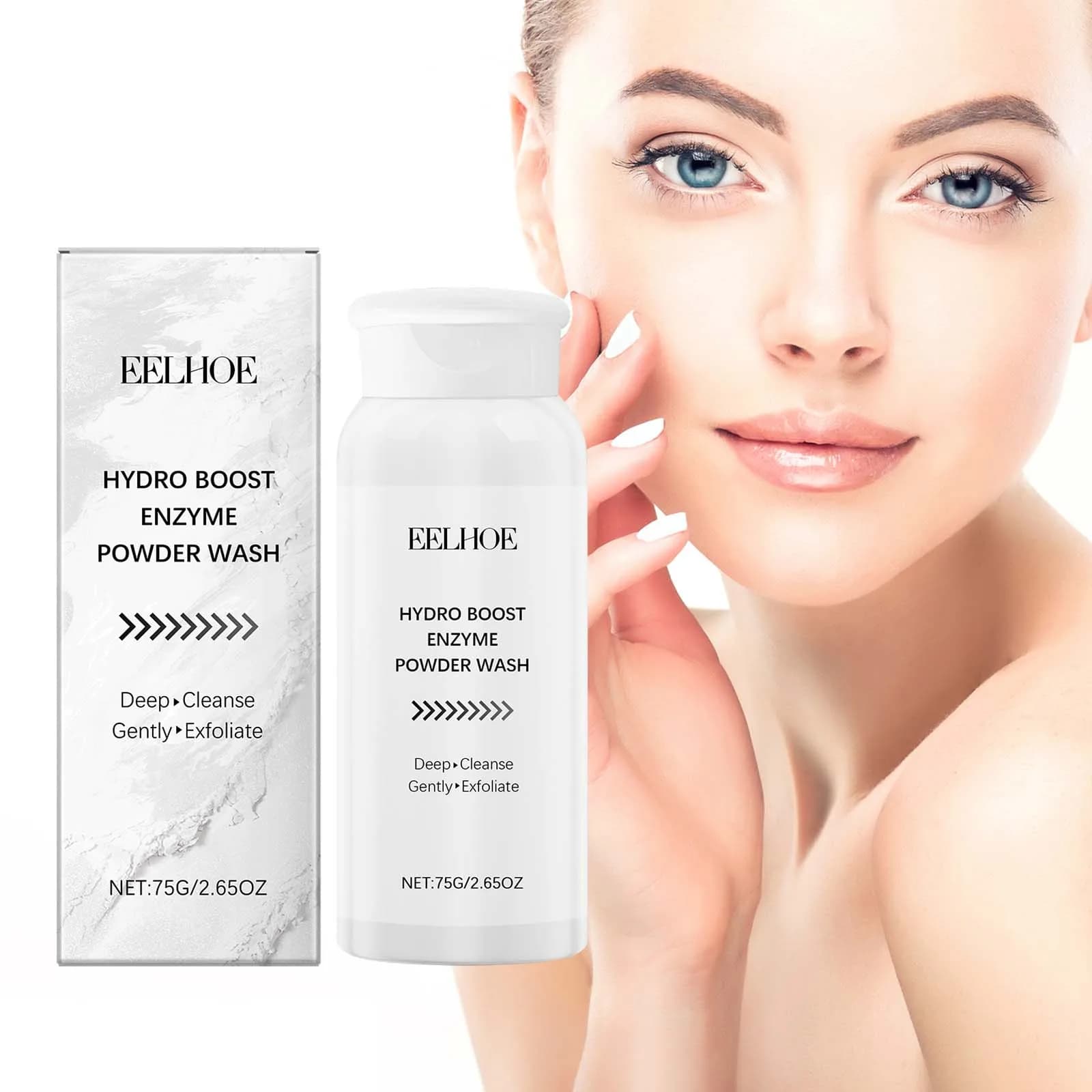 Enzyme face powder wash in a white jar — image 1