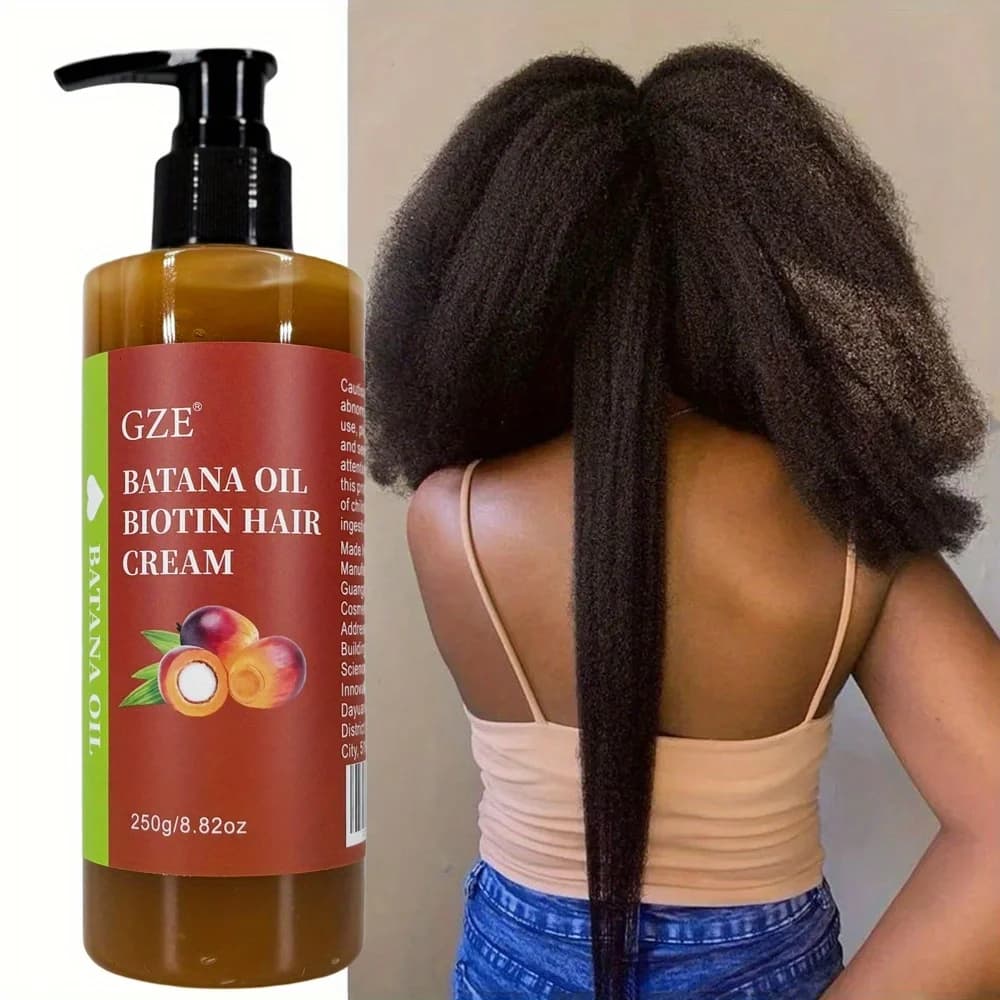 Batana oil and biotin hair cream tube — image 3