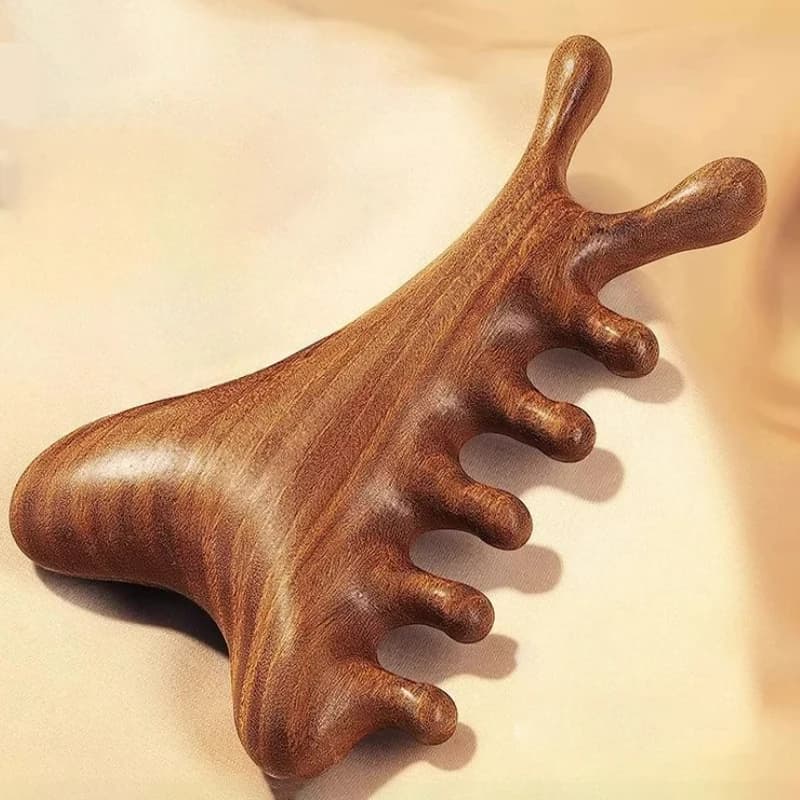 Meridian Head, Neck & Face Massager with Sandalwood Comb
