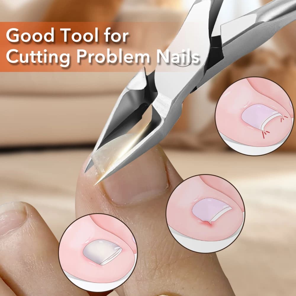 Straight blade toenail clipper for thick and ingrown nails — image 3