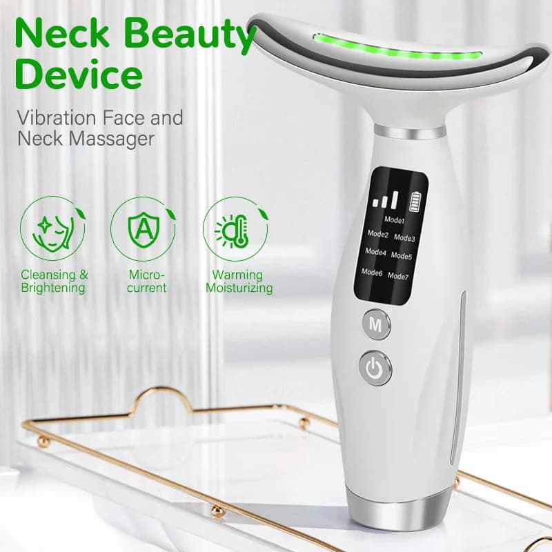 7-color EMS micro-current facial and neck massager — image 5