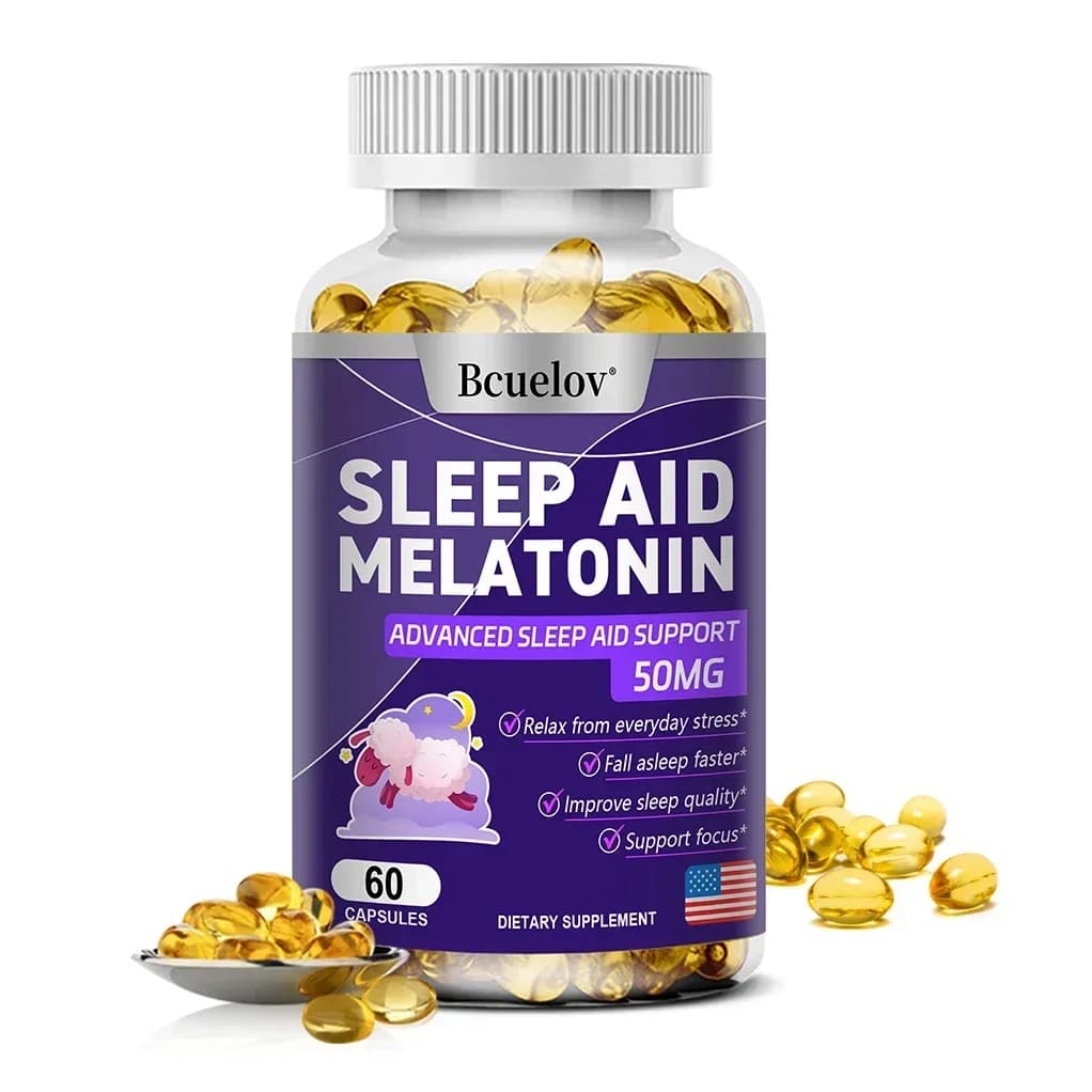 Bcuelov melatonin 25 mg vegan capsules bottle — image 7