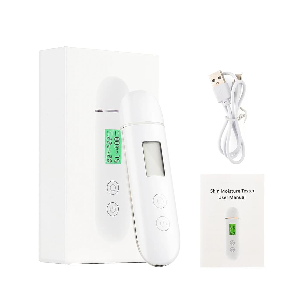 hand holding skin moisture and oil analyzer device — image 7