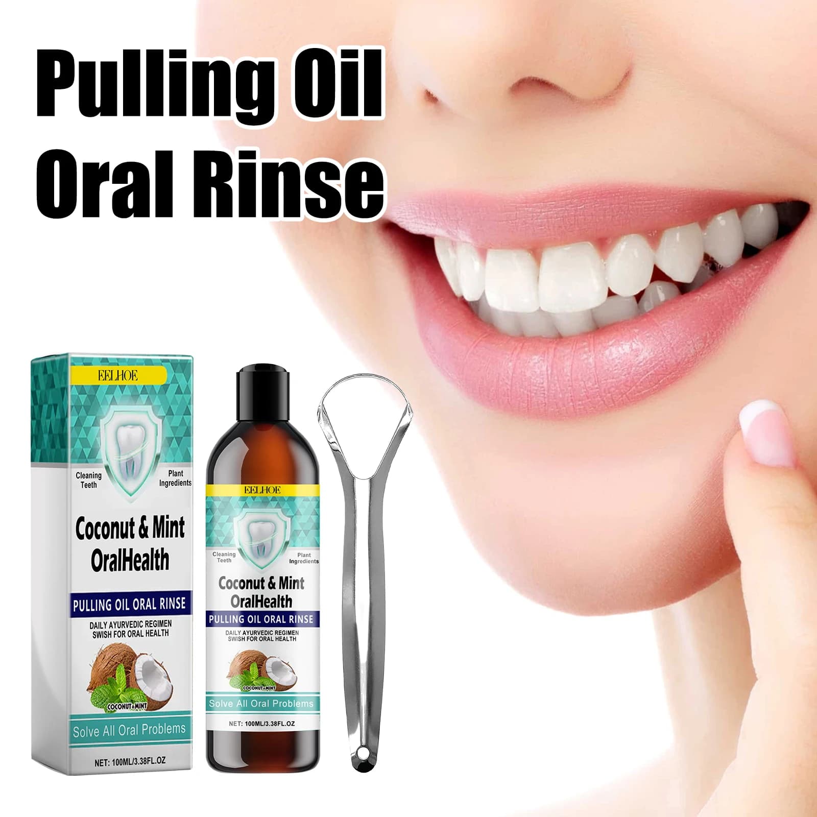 Coconut Mint Pulling Oil Mouthwash – Gingival Repair Drops