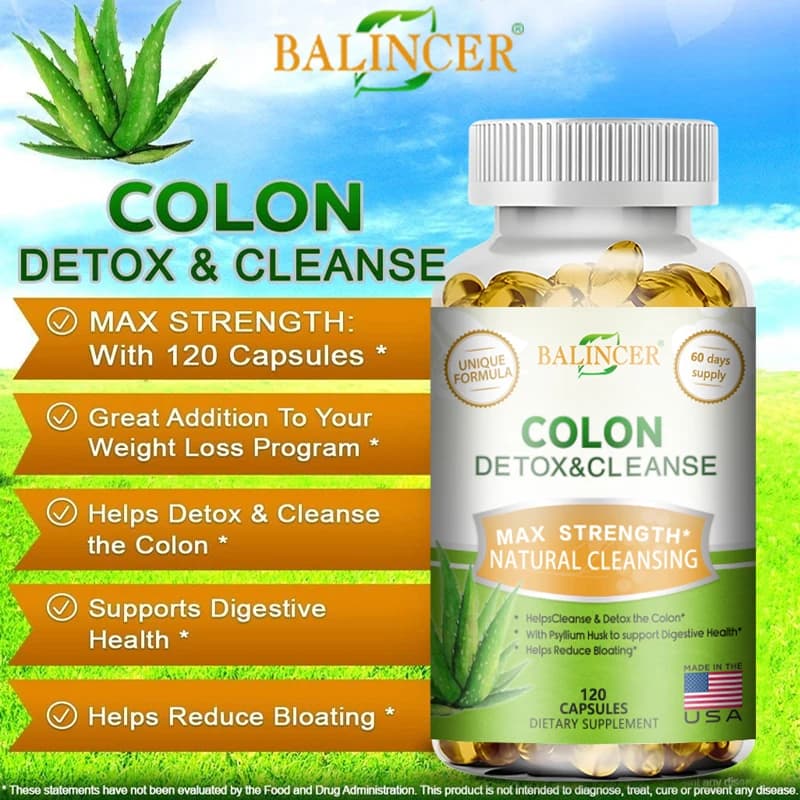 Balincer colon cleanse supplement bottle with capsules — image 5
