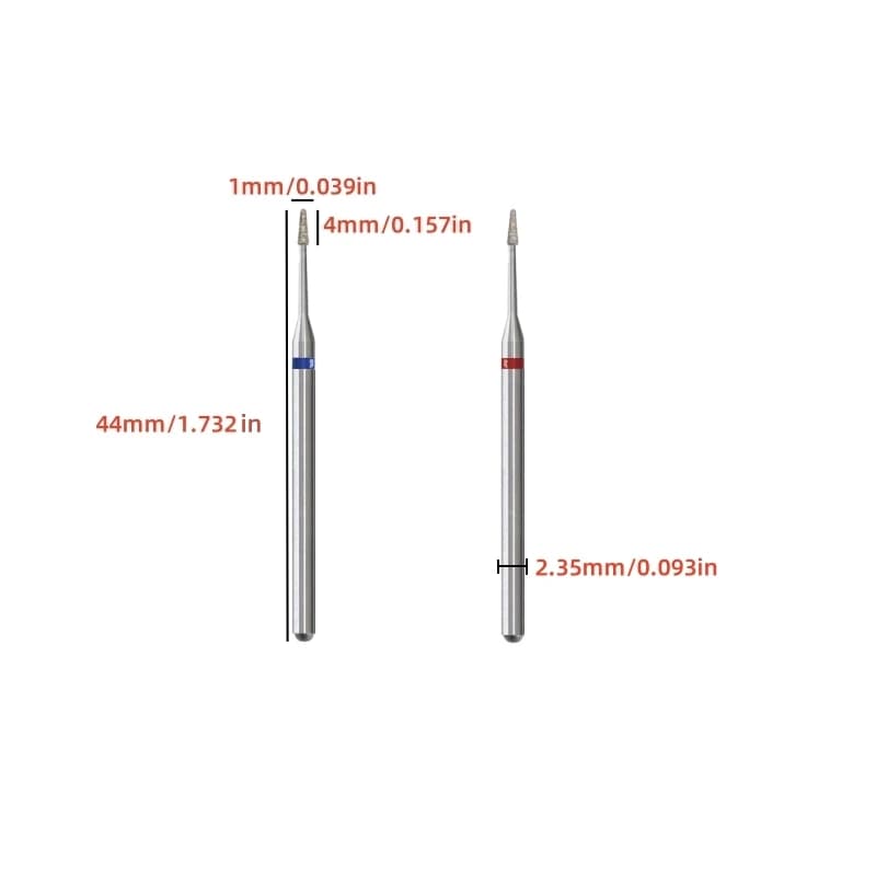 Diamond nail drill set with two bits — image 2
