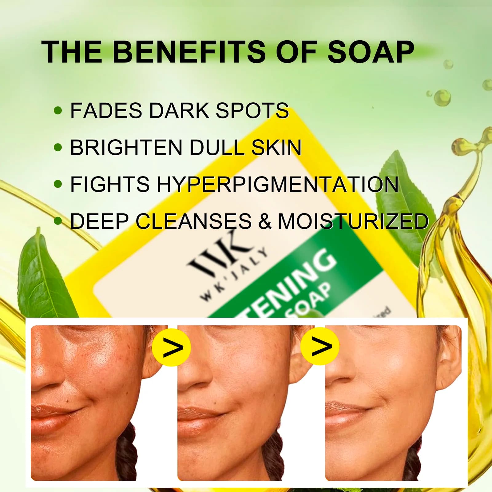 Whitening lemon soap bar with glutathione and shea butter — image 3