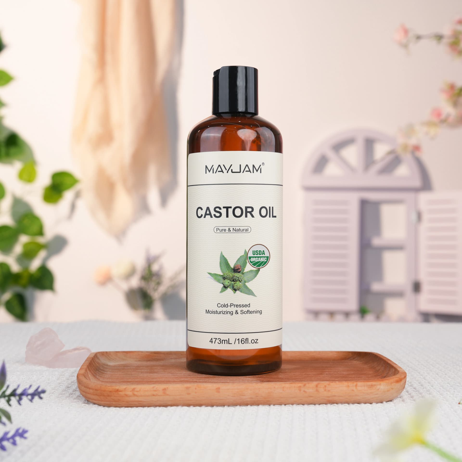 bottle of cold‑pressed organic castor oil — image 2