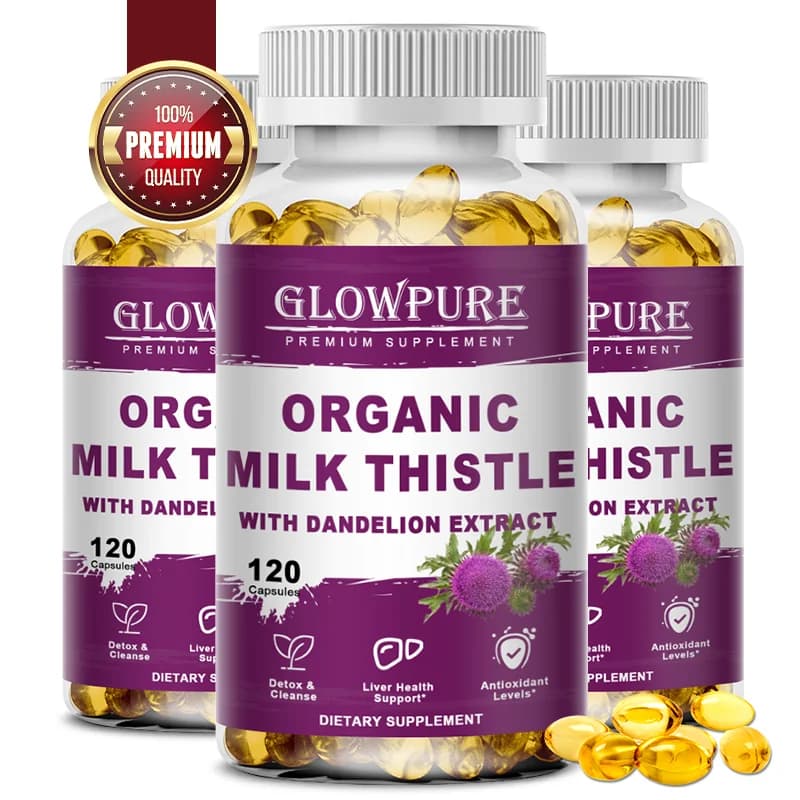 Organic milk thistle 9000 mg extract bottle — image 1