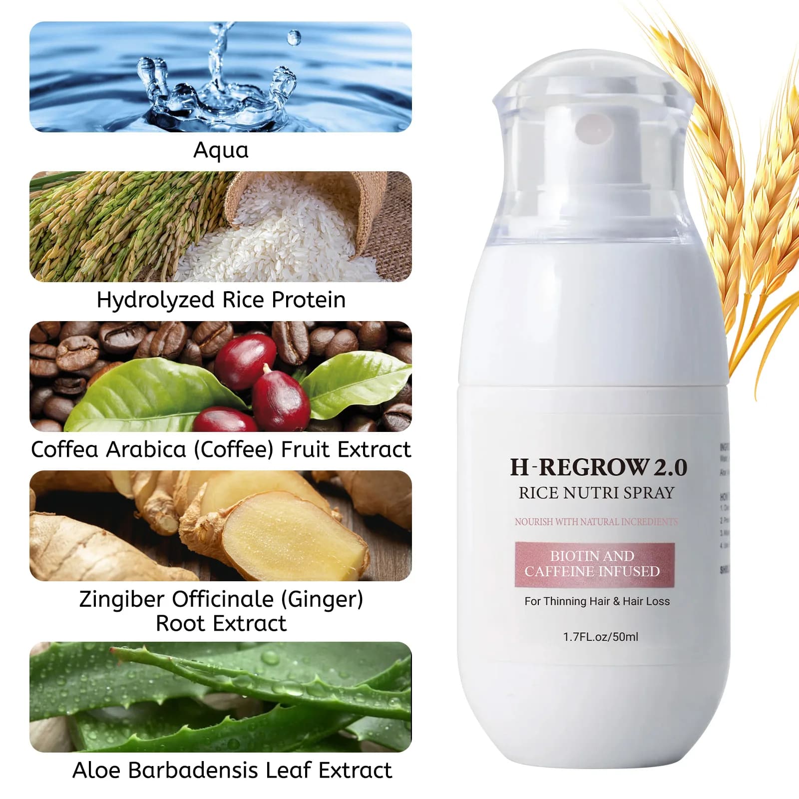Fermented rice water hair growth serum bottle — image 5