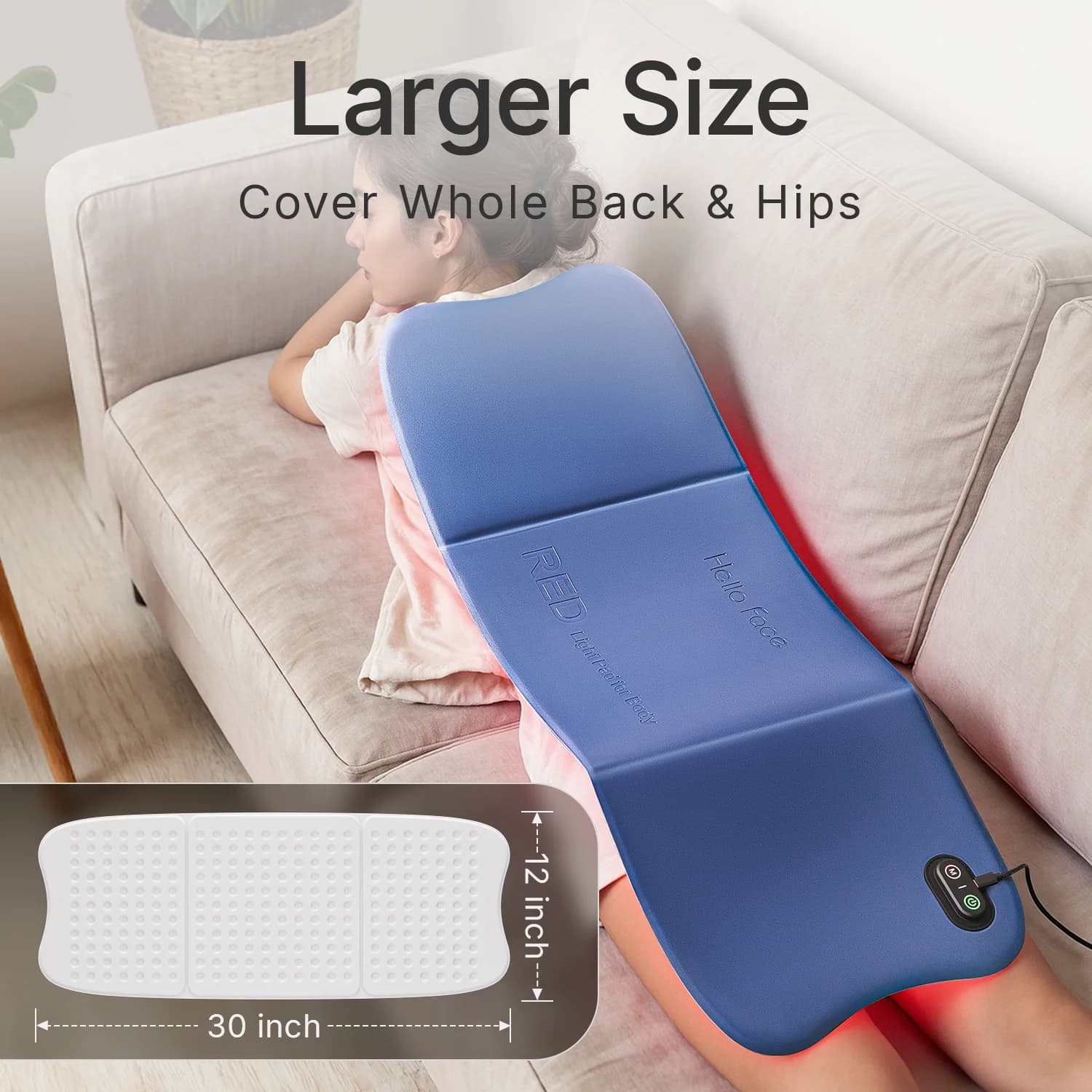 large red and near-infrared light therapy pad — image 4