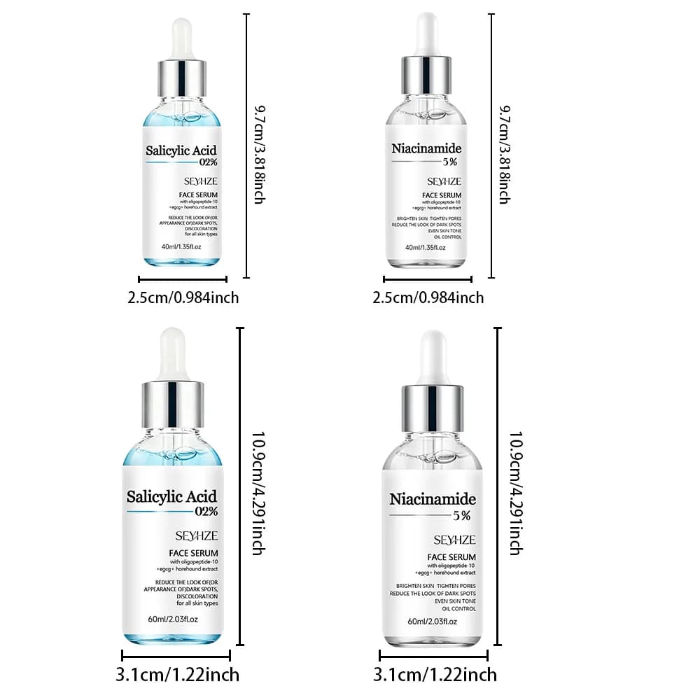 SEYHZE salicylic acid and niacinamide essence bottles — image 3